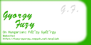 gyorgy fuzy business card